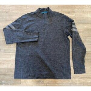 Kuhl Team 1/4 Zip Merino Wool Mens XXL Dark Gray Pullover Sweater  Base Layer